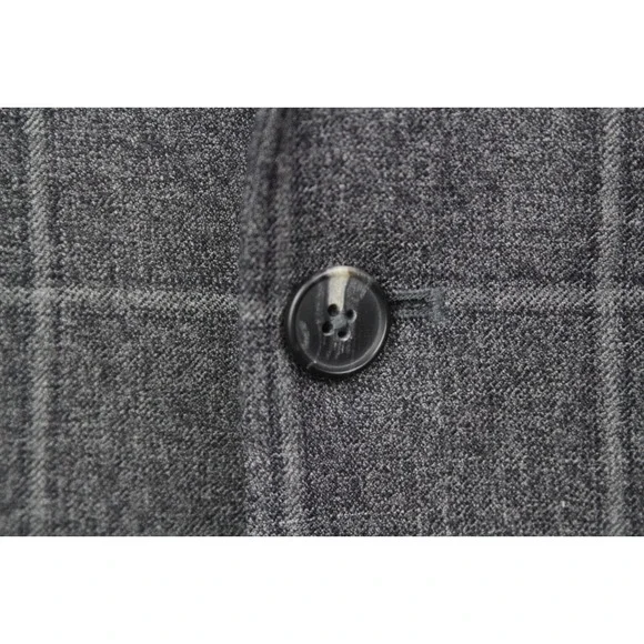JOS‎ A BANK Men's Blazer SportCoat Jacket Check 100%Wool 46R E101499